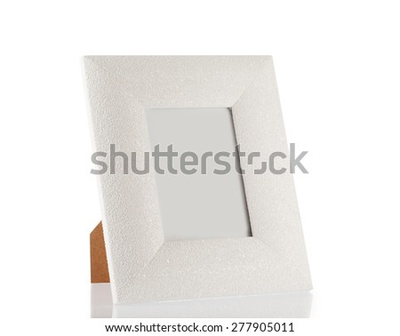 Nice and elegant picture frame on white background