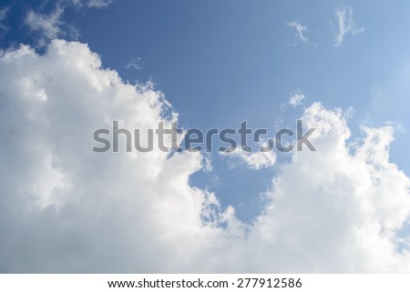 Sunny day and Cumulus cloud