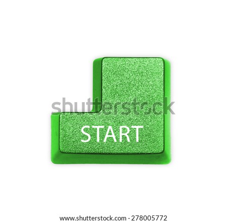 Computer key green - Start