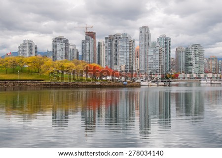 Vancouver on a overcast autumn day 