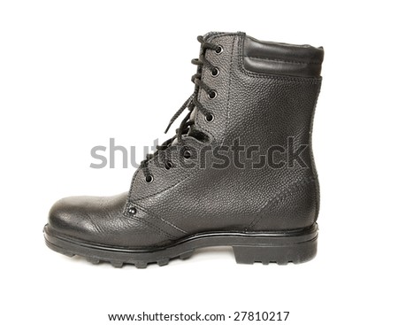 Black army boot