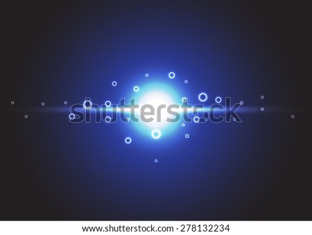 Abstract blue shining background. Vector illustration