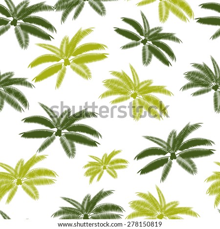 Palm Leaf Seamless Pattern Background Vector Illustration EPS10

