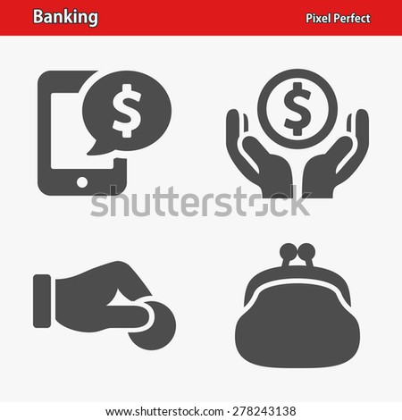 Banking Icons. Professional, pixel perfect icons optimized for both large and small resolutions. EPS 8 format.