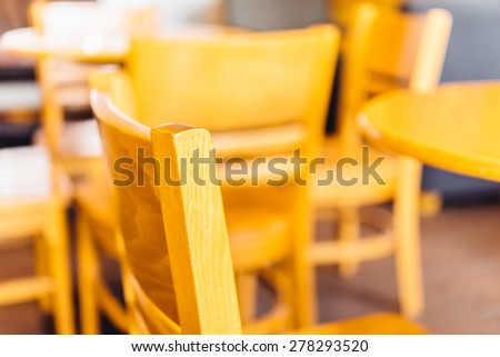Selective chair in coffee shop - Vintage effect style pictures