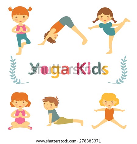 Cute yoga kids