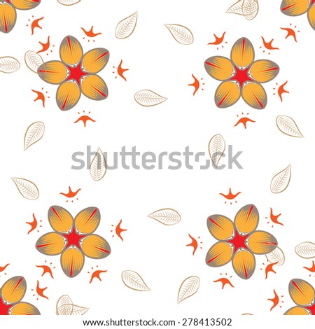 Seamless wallpaper pattern with flowers. Hand drawn flower pattern.  pattern with flowers and plants.  floral background. Background floral 
