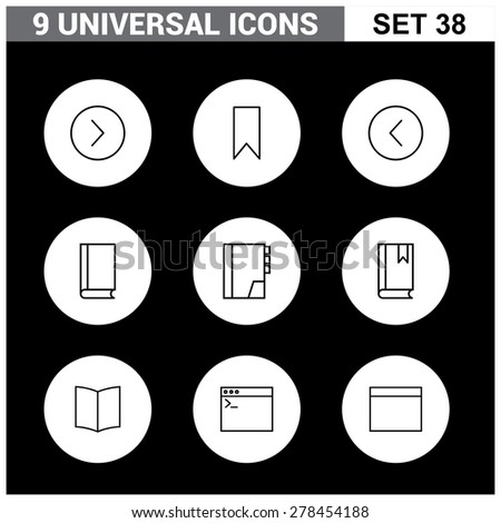 Thin line flat Universal Icon set. Big package of modern minimalist, thin line icons. Design elements for mobile and web applications.