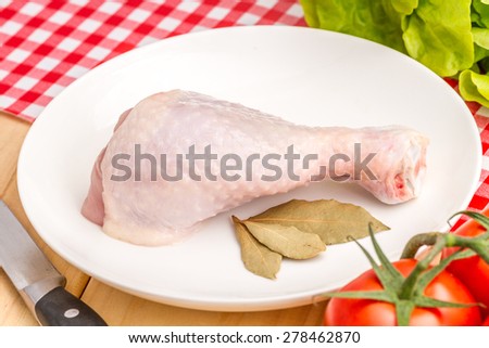 chicken drumstick with bay leave