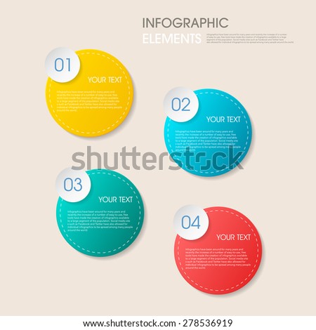 modern vector abstract step circle lable infographic elements.can be used for workflow layout, diagram, number options, web design.  illustration ,EPS10