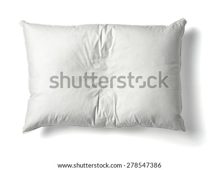 close up of  a white pillow on white background Royalty-Free Stock Photo #278547386