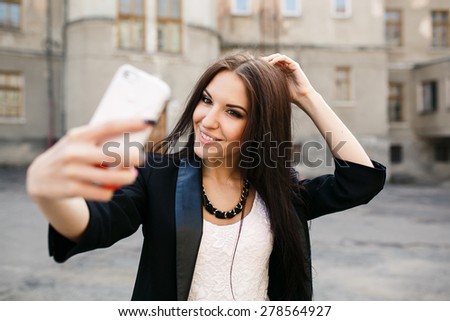 selfie by a beautiful girl
