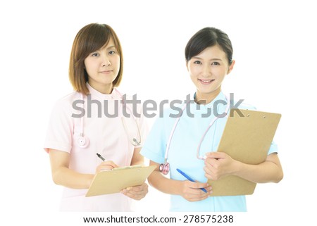Smiling Asian female nurses