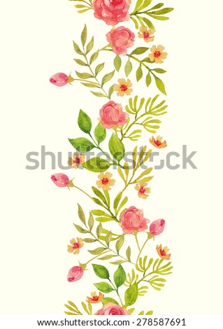 watercolor flower background. vector illustration
