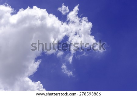 white cloud on blue sky, abstract background