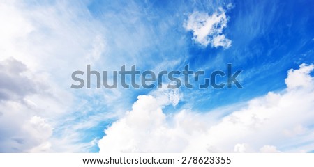 Blue sky and clouds, natural background