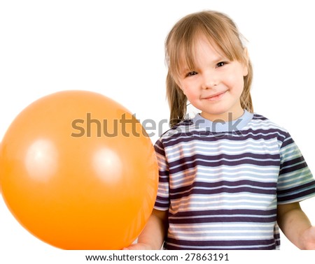 little girl with an air balloon
