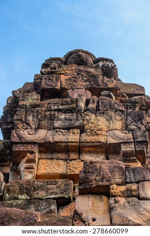 Part of a temple of the Angkor Thom complex in Cambodia