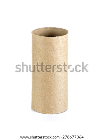 Tissue core isolated on the white background.