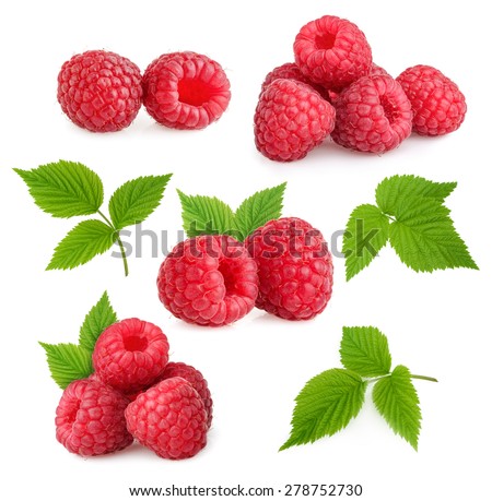 Raspberries isolated Royalty-Free Stock Photo #278752730