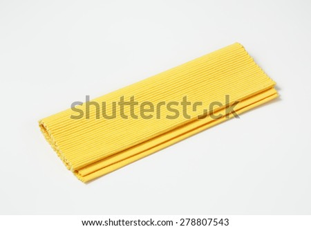 Yellow linen place mat