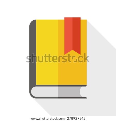 book flat icon with long shadow