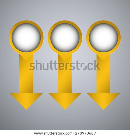 Colorful arrow number options banner. Vector illustration. can be used for workflow layout, diagram, web design, infographics.