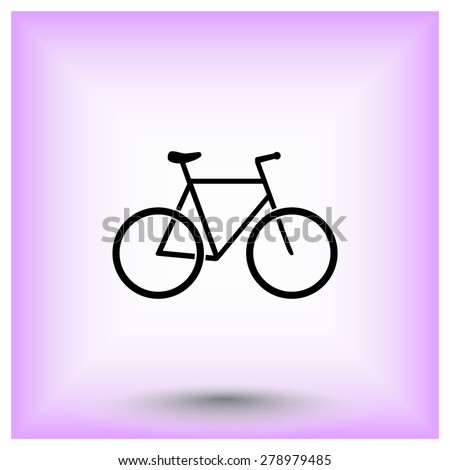 Bicycle sign icon, vector illustration. Flat design style 