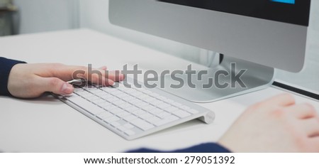 computer work, the monitor screen Royalty-Free Stock Photo #279051392