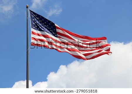 Flag of the United States, the star spangled banner.