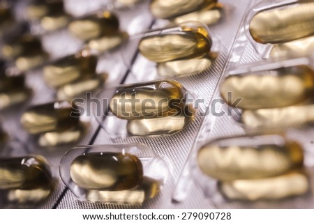 
close-up of fish oil vitamins