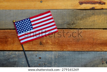 American Flag displayed on pallet boards, Memorial Day, 4th of July