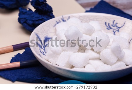 sugar in a bowl