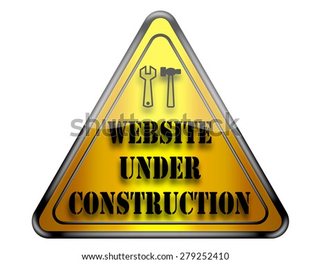 Website under construction sign.