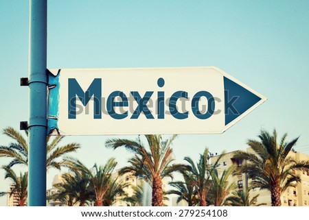 Mexico Road Sign