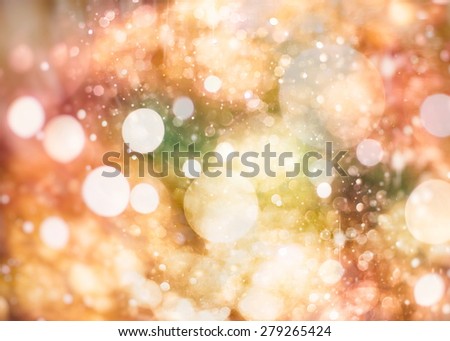Festive Christmas background. Elegant abstract background with bokeh defocused lights and stars 