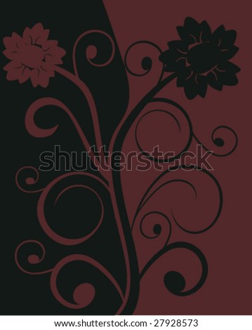two color flower - vector