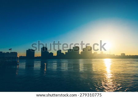 New Orleans Skyline at Sunsset