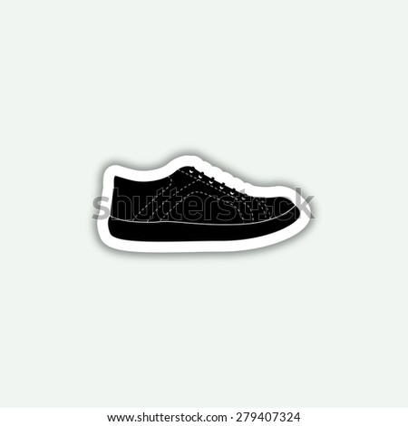 sneakers icon - vector sticker