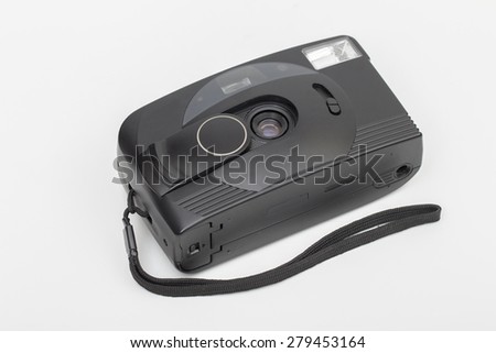 camera on the white background
