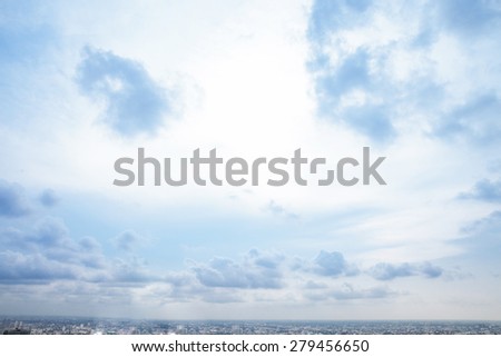blue sky and city view