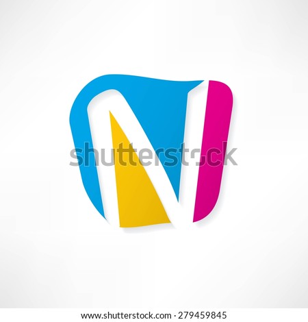 Abstract icon based on the letter N