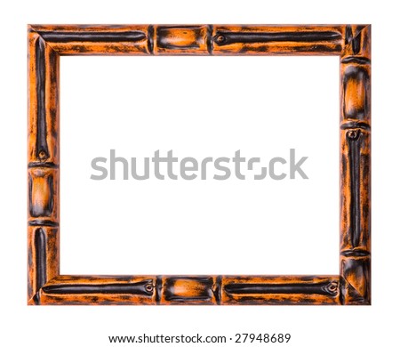 a wooden orange border with grunge ornament