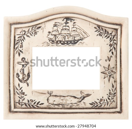 a beautiful border with marine ornament