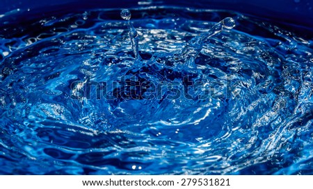 Blue water surface, abstract background