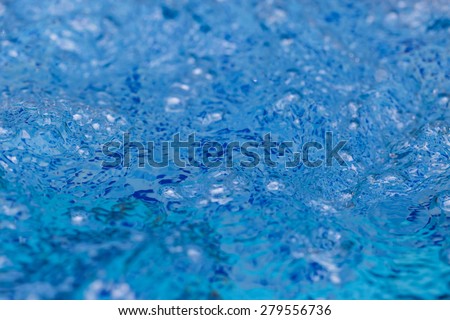water waves bubbles on blue background