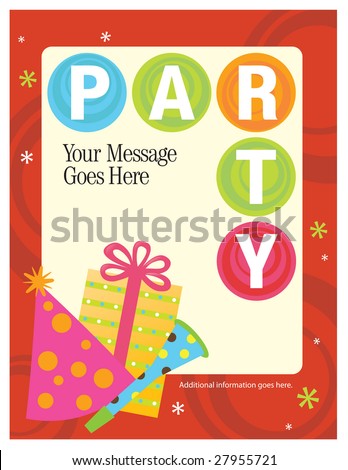 8.5x11 Party Flyer/Poster Template