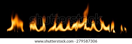 fire and flames on a black background