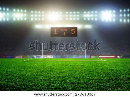 On the stadium. abstract football or soccer backgrounds  Royalty-Free Stock Photo #279610367