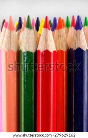 colored pencils close-up